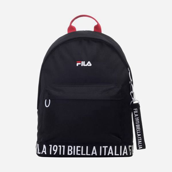 Mochila Fila Rapaz Pretas - Fila Lettering Round Loja Online Portugal,NVXR-45290